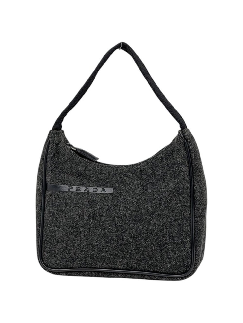 Prada Sports Handbag Wool Gray